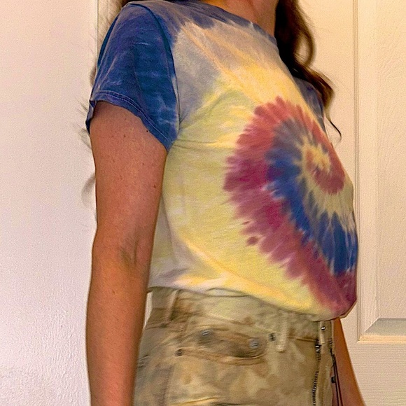 Vintage tie dye drip ladies oversized small beautifully made like a galaxy swirl - Picture 9 of 11